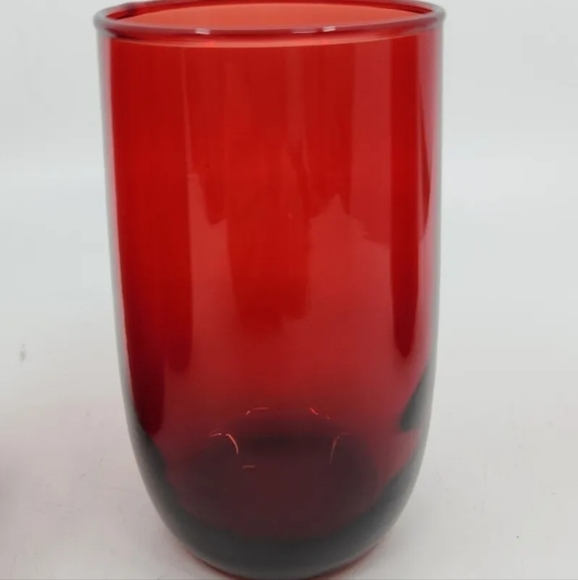 4 Vtg Anchor Hocking Royal Ruby Red Roly Poly Hand-Blown Tumbler Glasses - 8 oz - Picture 7 of 9